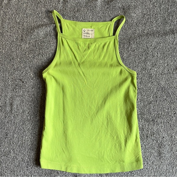 For Days Organic Cotton Baby Cami Spaghetti Strap Tank Top Bright Green S - Picture 1 of 4